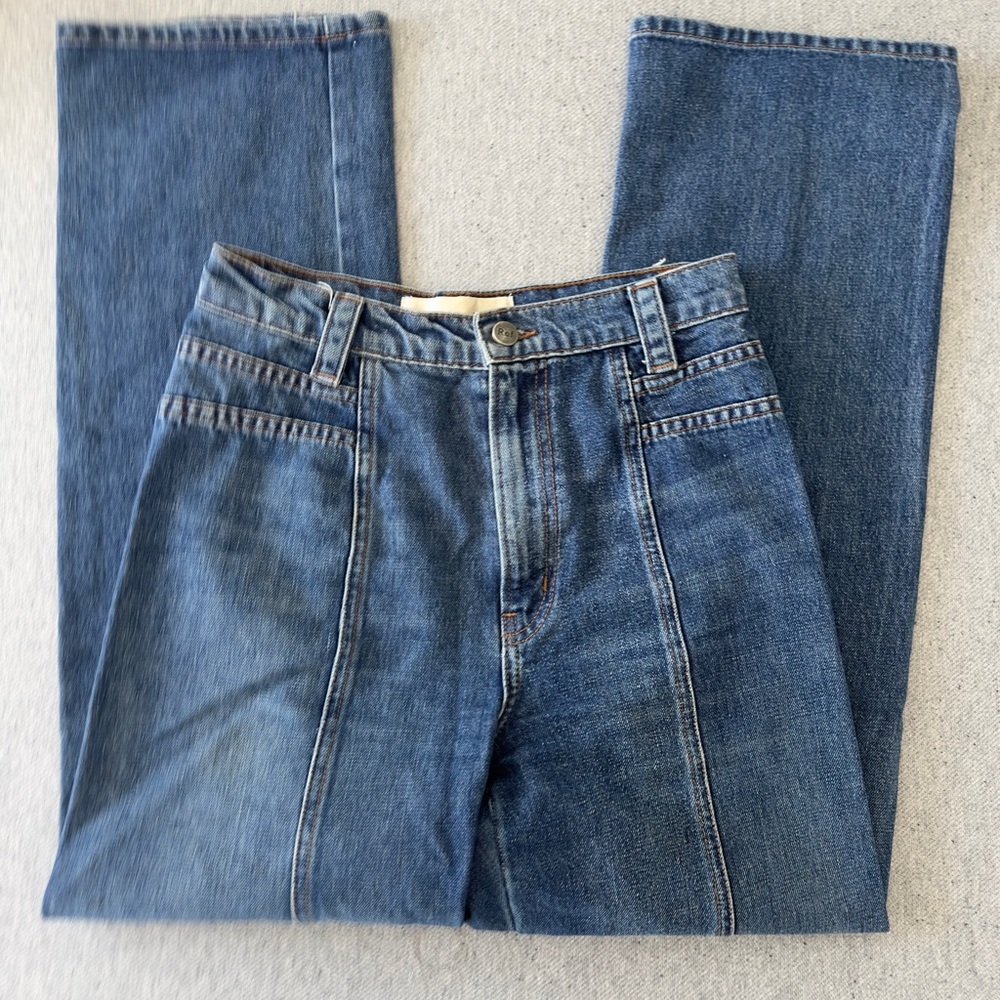 Reformation Blue Straight Jeans with Relaxed Fit